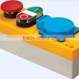 European Socket Push Button Control Box Switch 3 Holes LAY5-JBPC3A2B thumbnail-1