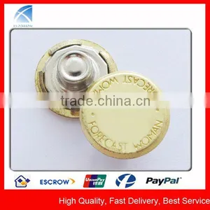 YX3013 Custom Shiny Engraved Metal Button Cover for Jeans thumbnail-1