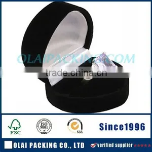 Wholesale High Quality Velvet Ring Packaging Jewellery Box thumbnail-1