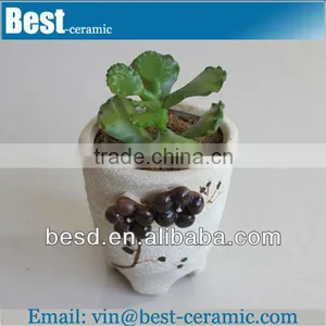 Cute Small Indoor Flower Pot Ceramic thumbnail-1