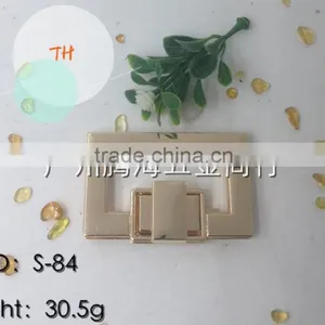 Wholesale Factory Price Fashion Big Rectangle Metal Bag Lock for Bag thumbnail-1