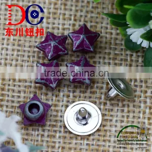 Nickle Free Fashion Custom Star Shape Metal Jean Rivet for Leather thumbnail-3