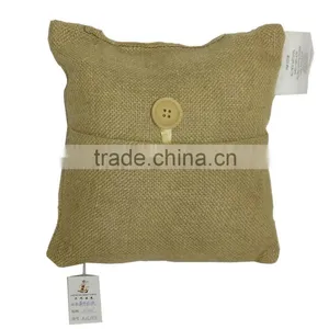 10*10'' Eco-freindly Decorative Bolster Burlap Pillow for All Ages thumbnail-1