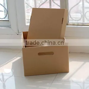 FACTORY ONE COLOR LOGO PRINTING BROWN CORRUGATED BOX FOR SHIPPING thumbnail-1