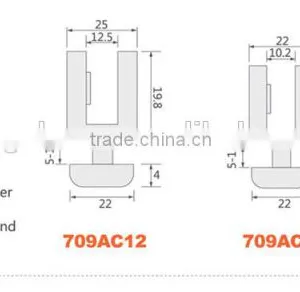 Adjustable Wall Mount Glass Clamp Hardware Accessories thumbnail-3