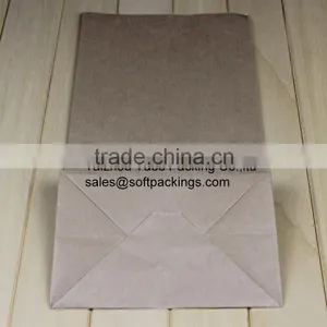 High Quality Machine Made Reusable Paper Bag, Printed Kraft Paper Bag Without Handle, Natural Kraft Paper Flat Bottom Bag thumbnail-1