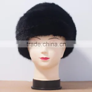 2015 New Collect Mens Winter Fur Hat Russian Mink Fur Hat For Sale thumbnail-1