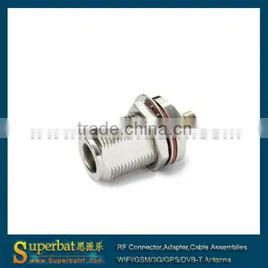N Type Female Connector With Bulkhead O-ring Solder for RG405 thumbnail-1