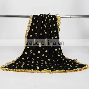 Gold Dots Minky Baby Blankets Super Soft and Beyond Adorable Baby Quilt Gold Baby Blanket Quality Choice thumbnail-3