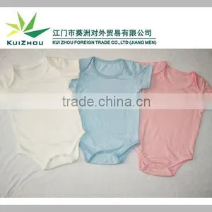 100% Cotton Short Sleeve Blank Baby Rompers Plain Baby Rompers thumbnail-1