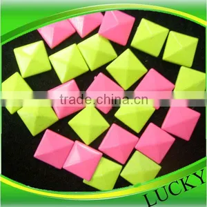 2103 Newest Neon Color Hot Fix Pramid Dome Studs Square Shape Dome thumbnail-1