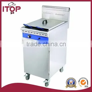 Single Tank 48L Stainless Steel With Cabinet Gas Industrial Deep Fryer thumbnail-1