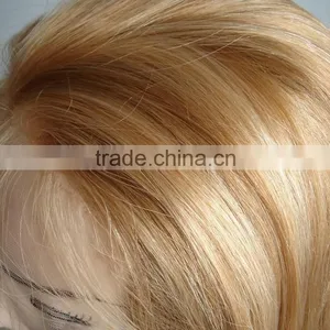Natural Wave Natural Color Natural Hairline Baby Hair Piano Color Blonde to Brown Silk Base Bleach Full Lace Wigs Quality Choice thumbnail-3