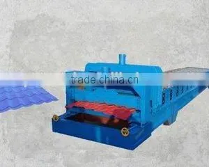 1100 Glazed Tile Roll Forming Machine Slanting Circular Arc Color Steel Glazed Roofing Tile Roll Forming Machine thumbnail-4