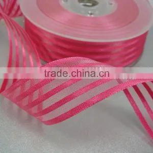 Hot Sale Organza Printed Wired Ribbon for Decoration thumbnail-6