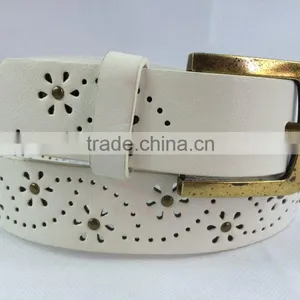 White Fashion Metal Rivet Belts Fashion Studded Belts thumbnail-4