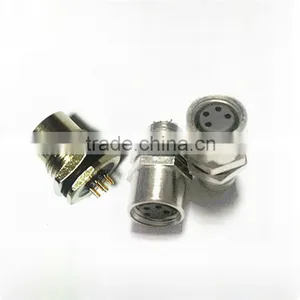 M12 3 Pole 4 Pole 5 Pole Front Panel Mount Connector thumbnail-1