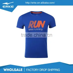 ERKE Wholesale Cozy Cotton Round Neck Short Sleeve Mens Running Sports Tee Shirt thumbnail-3