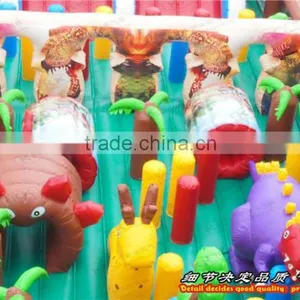 Animal Jungle Inflatable Fun City Obstacle Course for Sale thumbnail-4