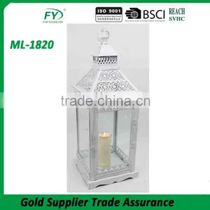 Chinese High-level Wholesale White Metal Lantern for Garden Decoration thumbnail-1