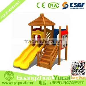 New Design Children Wooden Outdoor Kids Slides Playground Equipment thumbnail-1