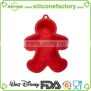 2015 Hot Sale Christmas Nonstick Silicone Cake Baking Mold in Ginger Shape thumbnail-2