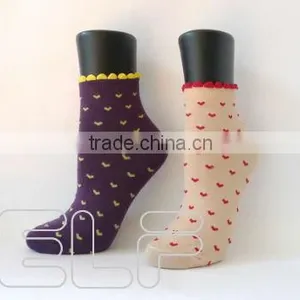 Cotton Heart Print Women Colorful Socks thumbnail-1