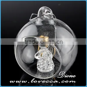 2015 Christmas Decoration Glass Ball Angel/Deer/Santa Claus Xmas Glass Ball Ornament thumbnail-1