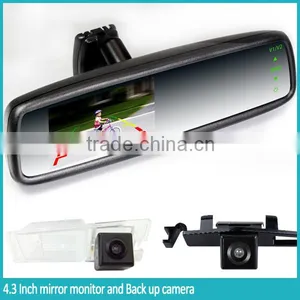 2016 New Design 4.3inch High Brightnedss Rearview Mirror Monitor With Hot Keys and Auto Backup Display thumbnail-1