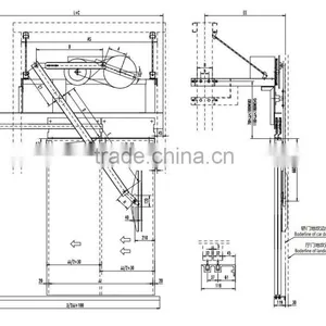 HA1403A Two-speed Center Opening Door Machine / Door Operator for Goods Elevator Cabin thumbnail-5