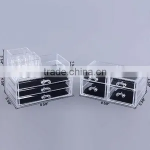 Cosmetic/makeup Organizer Jewelry Chest Bathroom Storage Case 3 Pieces thumbnail-5