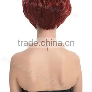 Fashion Star Red Color Short Bob Hair Wigs for Ladies thumbnail-4