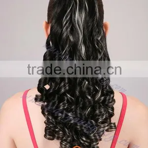 Wholesale Claw Clip Synthetic Curly Hair Pieces, Pony Tail thumbnail-2