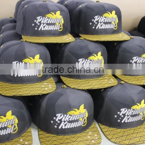 Custom Fashion 5 Panel Flat Bill Hat Cap thumbnail-1