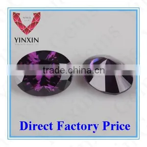 Cheap Goods From China Small Size Oval Amethyst CZ Loose Faceted Gemstones thumbnail-1
