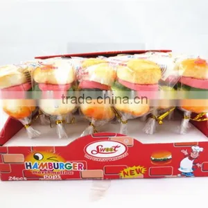 Hamburger Marshmallow Lollipop / Gummy Burger Marshmallow Lollipop Candy thumbnail-1