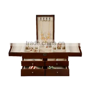 Chinese Factories Wholesale Custom Wooden Jewelry Box, Drawer Storage Boxes, Cosmetic Boxes thumbnail-2
