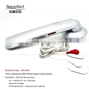 BP-010E Hand-held Face and Body Care Machine Ultrasonic Red Light Ems Fitness Equipment thumbnail-1