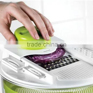 Kawachi 4-in-1 Salad Spinner Set With Mandoline Slicer and Storage Lid thumbnail-2