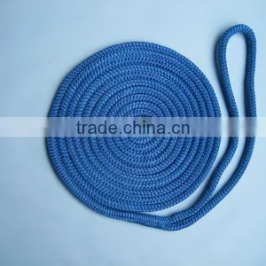 3/8" X 10' NYLON DOUBLE BRAID DOCK LINE - Blue thumbnail-1