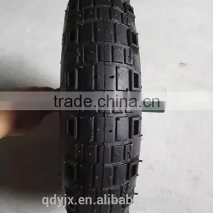 3.50-8 Pneumatic Air Wheel For Construction Wheelbarrow Solid Shaft thumbnail-3