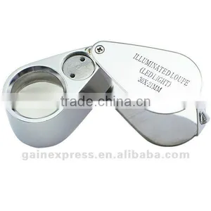 Portable 30x Magnifying Optical Glass LED Light Jeweler Identifier Tool Loupe thumbnail-4