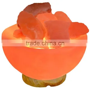 Crystal Salt Natural 6" Himalayan Salt Lamp Fire Bowl Power Cord and Light Bulb thumbnail-1
