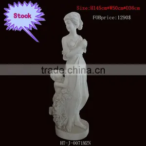 White Marble Mother And Child Staue In Stock thumbnail-1