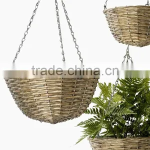 Willow Wicker Woven Garden Basket Wall Hanging Baskets thumbnail-1