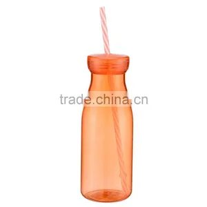 Sport Portable Travel Plastic Water Bottle With Straw Cup 760ML thumbnail-1
