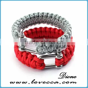 Wholesale Paracord Survival Bracelet Adjustable Buckle Bracelets for Outdoor Emergency thumbnail-3