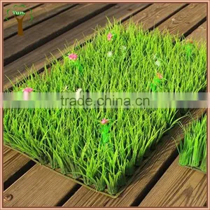 Artificial Green Grass With Mini Flowers for Home Floor Decoration thumbnail-1