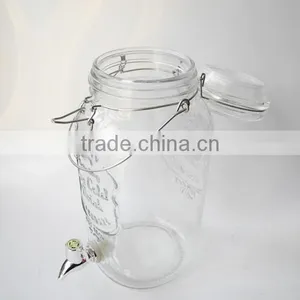 Ice Cold Airtight Portico Glass Drink Dispenser With Metal Clip Top Lid thumbnail-2
