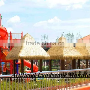 Beach Decoration Eco-friendly Extrusion Plastic Synthetic Thatch Roof for Decoration thumbnail-1